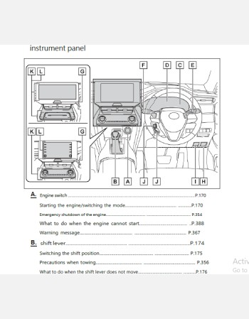 toyota harrier 2020-2021 owners manual in english